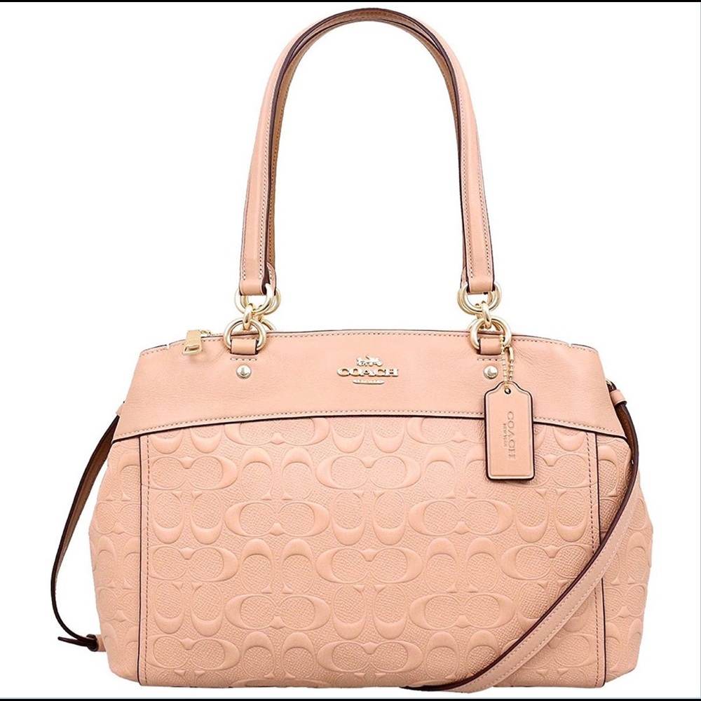 Coach Brooke Carryall Nude Pink Leather Handbag